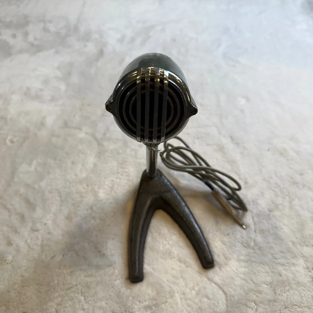 Vintage‎ Symphony Crystal M-131 Electric Microphone Japan Green Retro